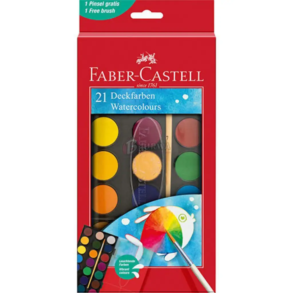 imagen de Faber-Castell: Set de acuarelas de 21 piezas con discos de 30mm 1