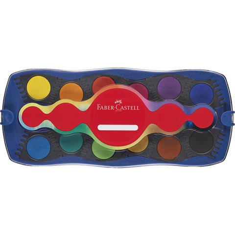 imagen de Faber-Castell: Set de acuarelas de 24 colores azul 2