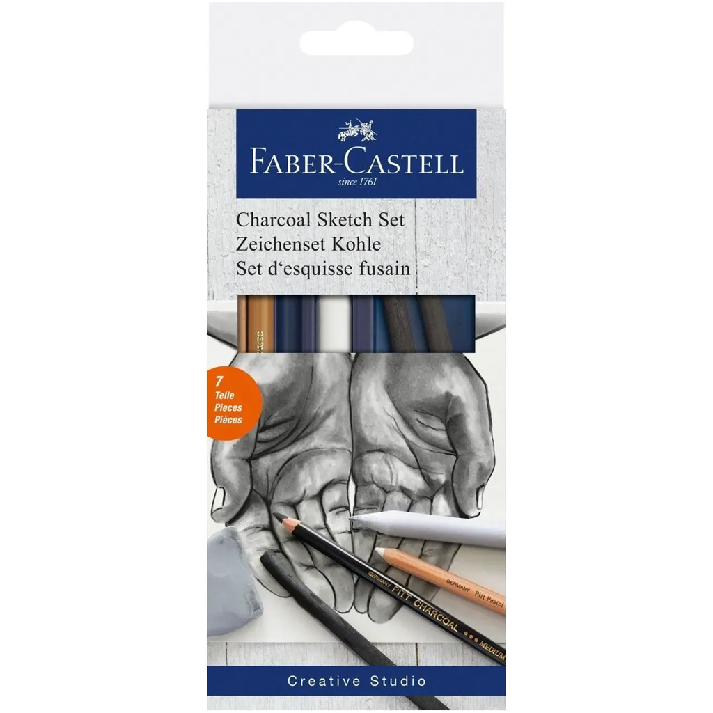 imagen de Faber-Castell: Set de bocetos de carboncillo de 7 piezas 1