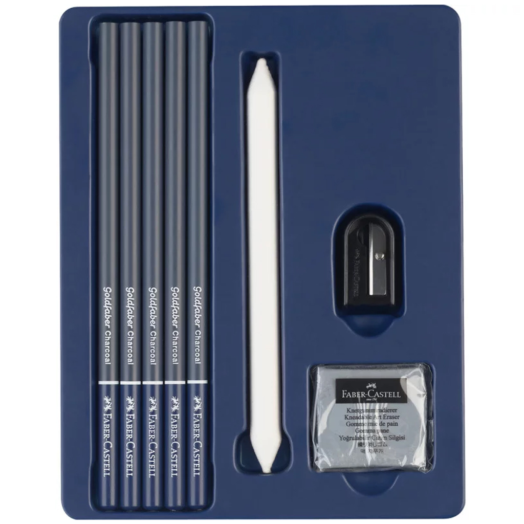 imagen de Faber-Castell: Set de bocetos de carboncillo Goldfaber de 8 piezas 2
