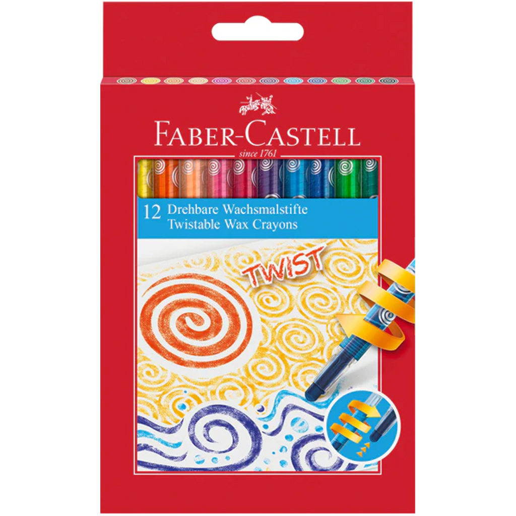 imagen de Faber-Castell: Set de crayones de cera Twist de 12 piezas 1
