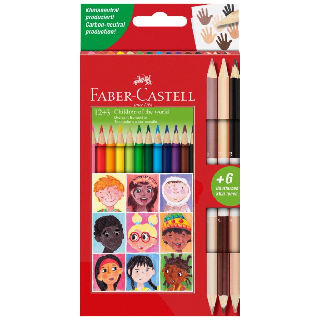 imagen de Faber-Castell: set de lápices de colores de 12+3 piezas 1