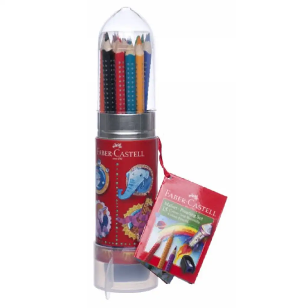 imagen de Faber-Castell: Set de lápices de colores de 15 piezas con sacapuntas 1