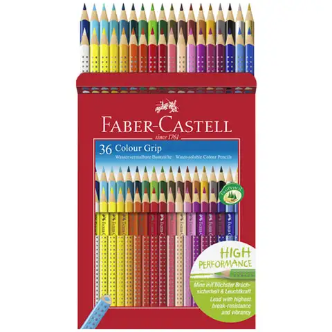 imagen de Faber-Castell: Set de lápices de colores Grip de 36 unidades 2