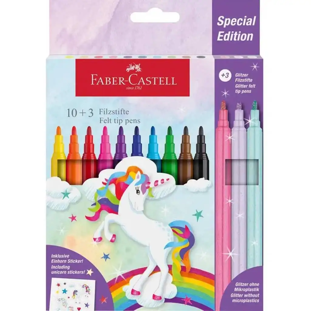 imagen de Faber-Castell: set de rotuladores de 13 piezas con unicornio 1