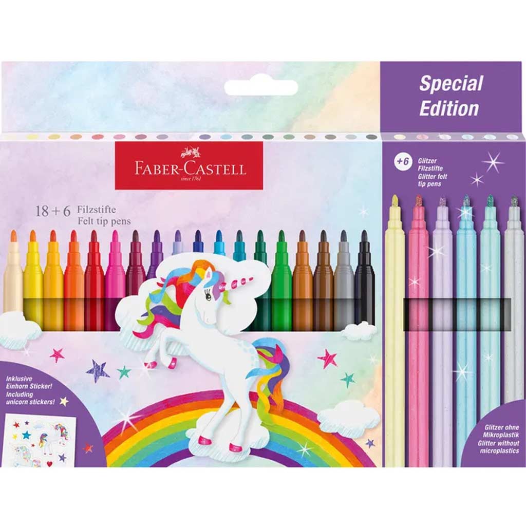 imagen de Faber-Castell: Set de rotuladores de 24 unidades con unicornios 1