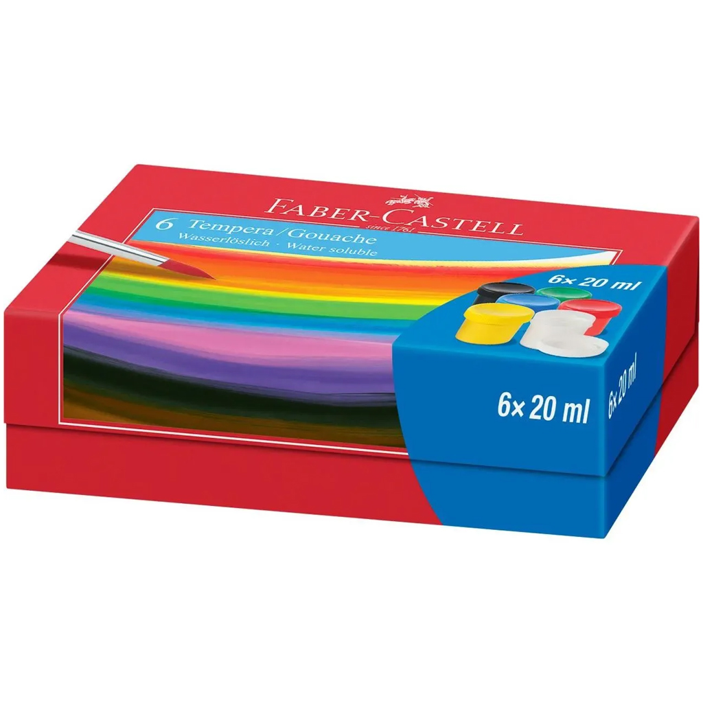 imagen de Faber-Castell: Set de témpera en tarro 6x20ml 1