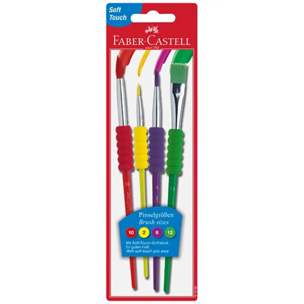 imagen de Faber-Castell Soft Touch set de pinceles de 4 piezas 1