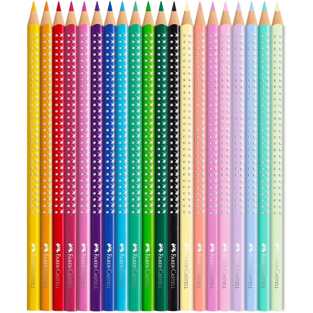 imagen de Faber-Castell: Sparkle Butterfly set de lápices de colores de 20 piezas en caja de metal 2