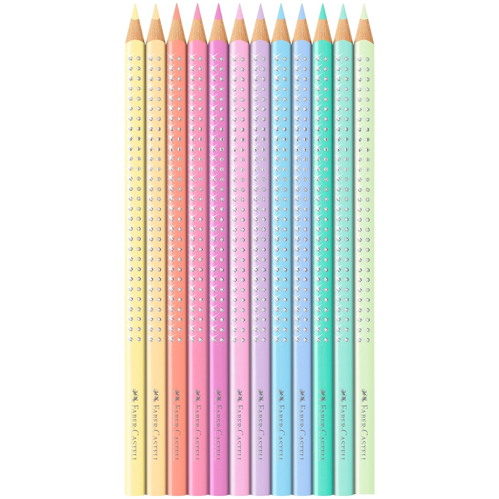 imagen de Faber-Castell: Sparkle set de 12 lápices de colores pastel en caja de metal 2