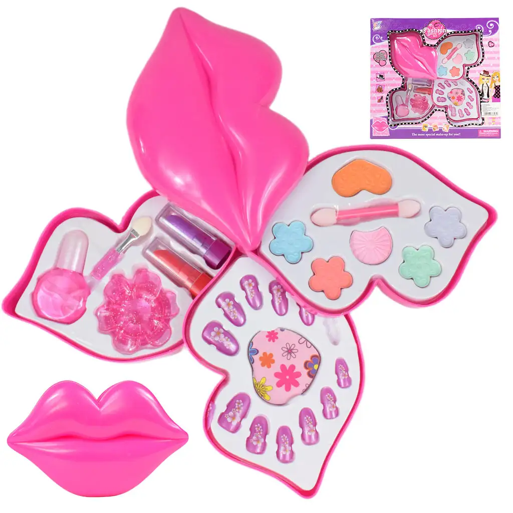 imagen de Fashion Make Up: Paleta de maquillaje en forma de labios de tres niveles 1