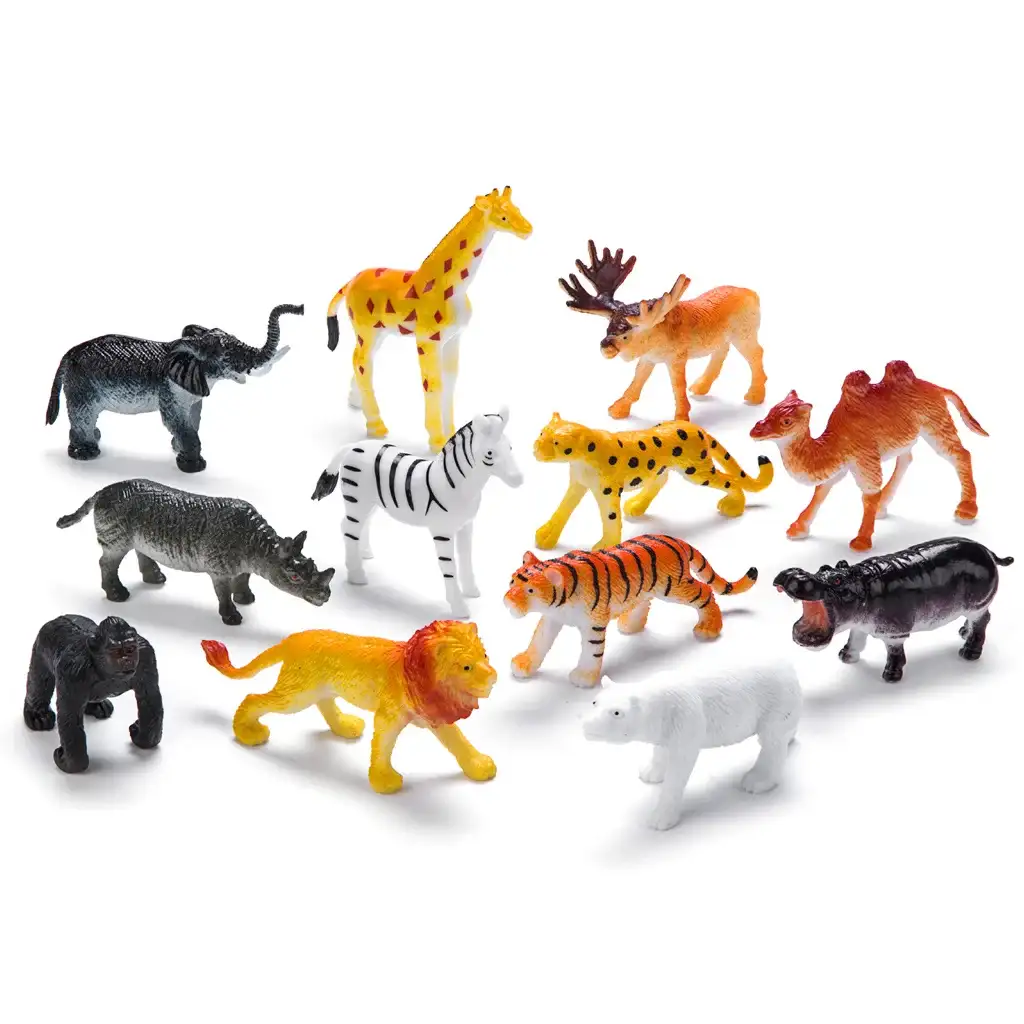 imagen de Faunica: Set de figuras de animales salvajes de 12 piezas - Woodyland 2