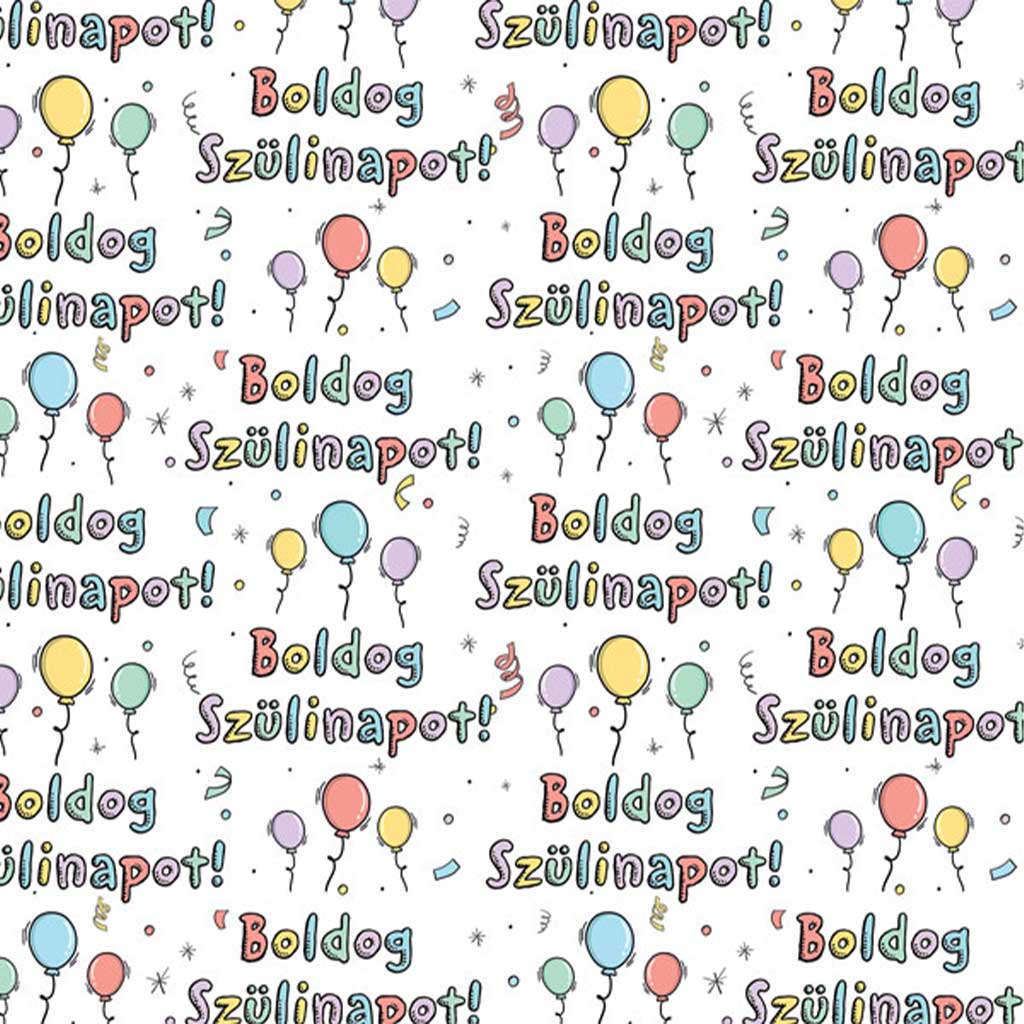 imagen de ¡Feliz Cumpleaños! papel de regalo con texto 100x70cm 1