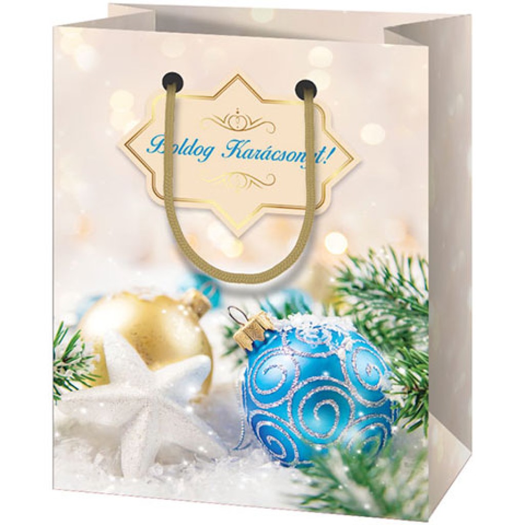 imagen de Feliz Navidad, bolsa de regalo gigante decorativa 40x56x20cm 1