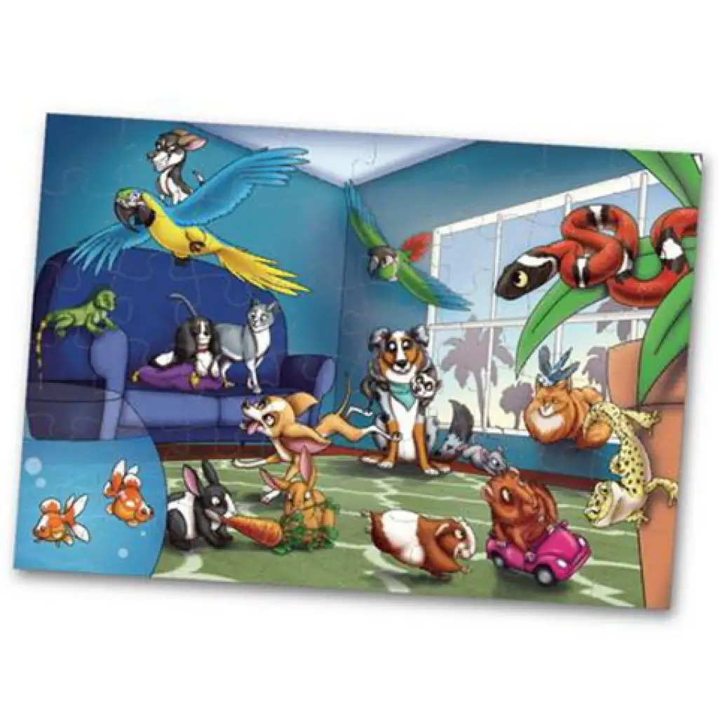 imagen de Fiesta animal de puzzle de suelo de 48 piezas 60x90cm 3