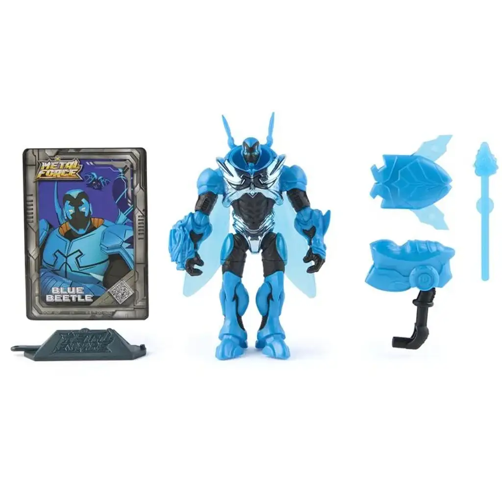 imagen de Figura de acción Blue Beetle de DC Metal Force con accesorios - Spin Master 4