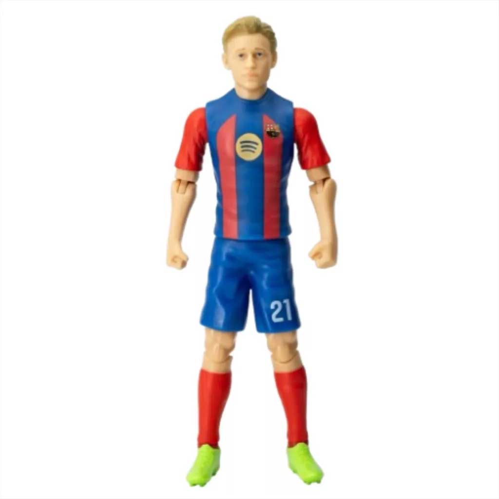 imagen de Figura de acción de futbolista, 20 cm - Barcelona, F. De Jong con camiseta número 21 2