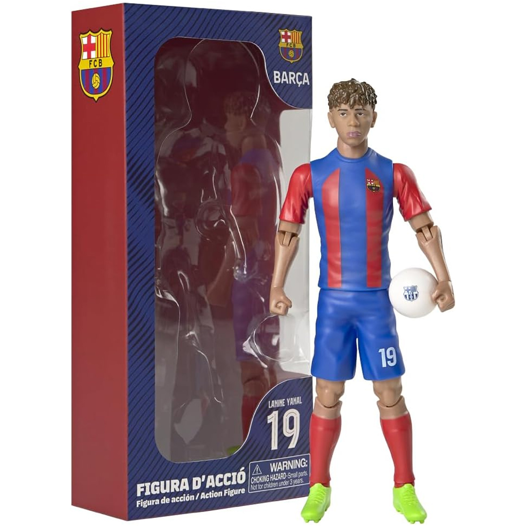 imagen de Figura de acción de futbolista, 20 cm - FC Barcelona, Lamine Yamal con camiseta número 19 1