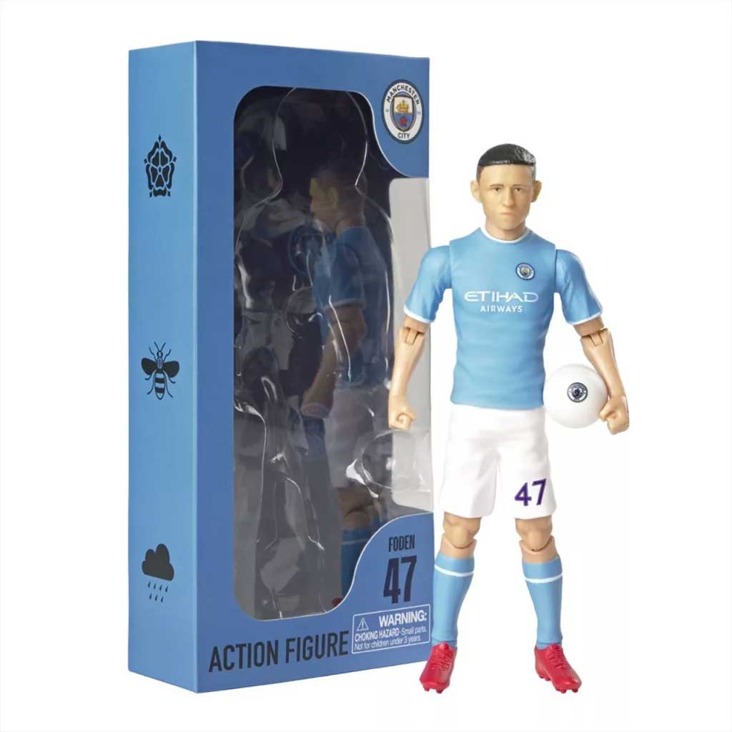 imagen de Figura de acción de futbolista, 20 cm - Manchester City, Foden con camiseta 47 1
