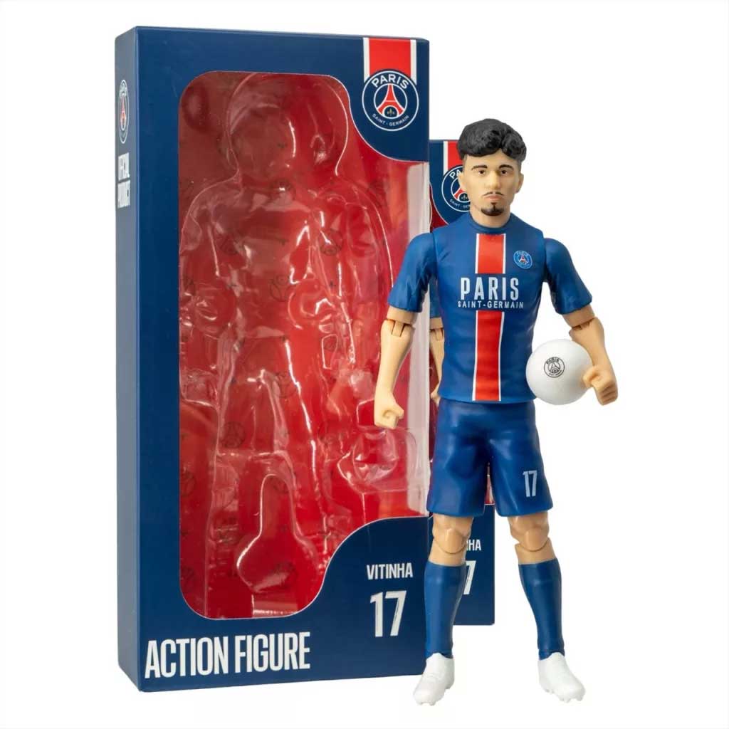 imagen de Figura de acción de futbolista, 20 cm - PSG, Vitinha con camiseta 17 1
