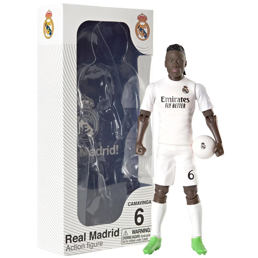 imagen de Figura de acción de futbolista, 20 cm - Real Madrid, Camavinga con camiseta número 6 1