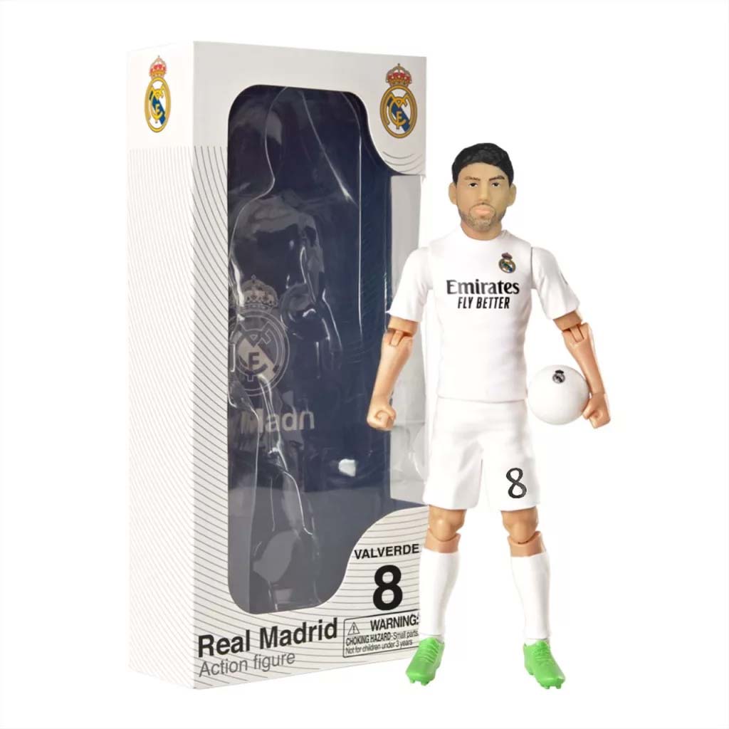 imagen de Figura de acción de futbolista, 20 cm - Real Madrid, camiseta de Valverde 8 1