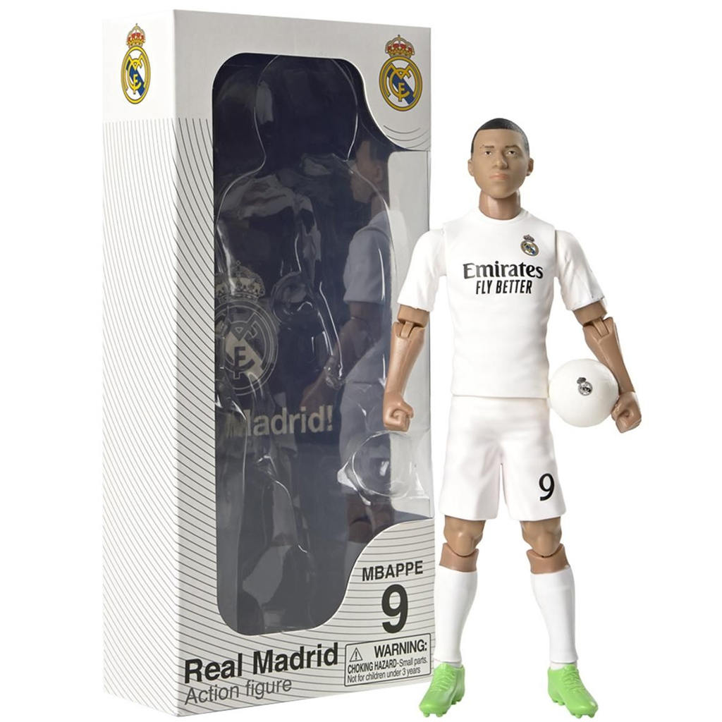 imagen de Figura de acción de futbolista, 20 cm - Real Madrid, con camiseta de Mbappé 9 1