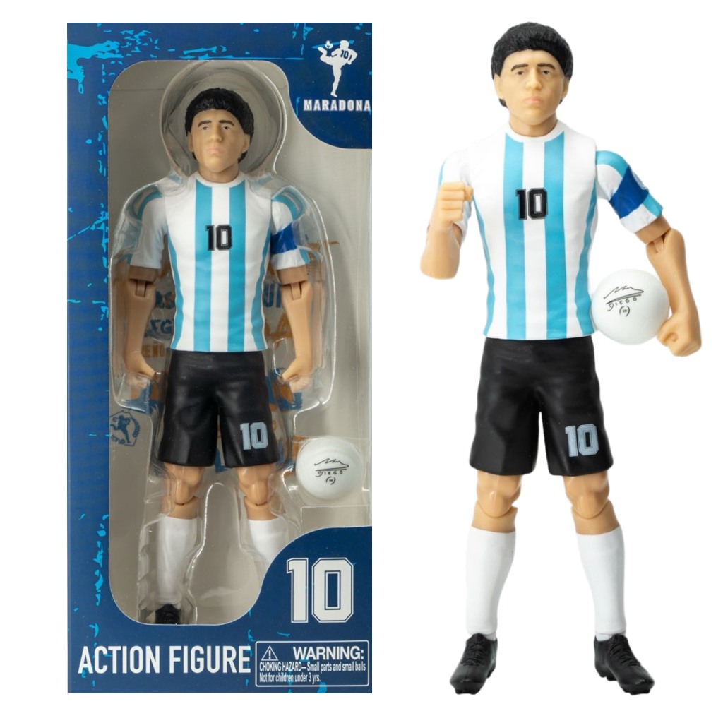 imagen de Figura de acción de futbolista, 20cm - Argentina Maradona con camiseta número 10 1