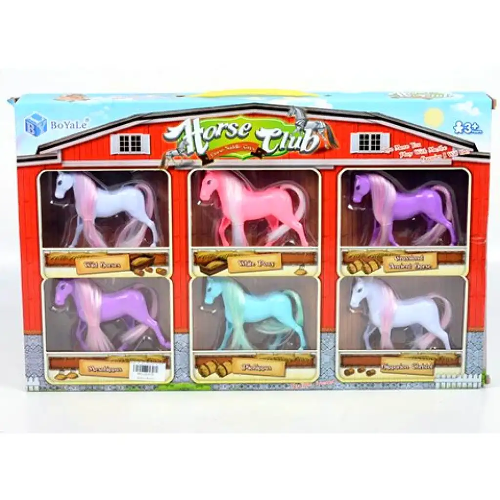imagen de Figura de caballo colorida set de 6 1