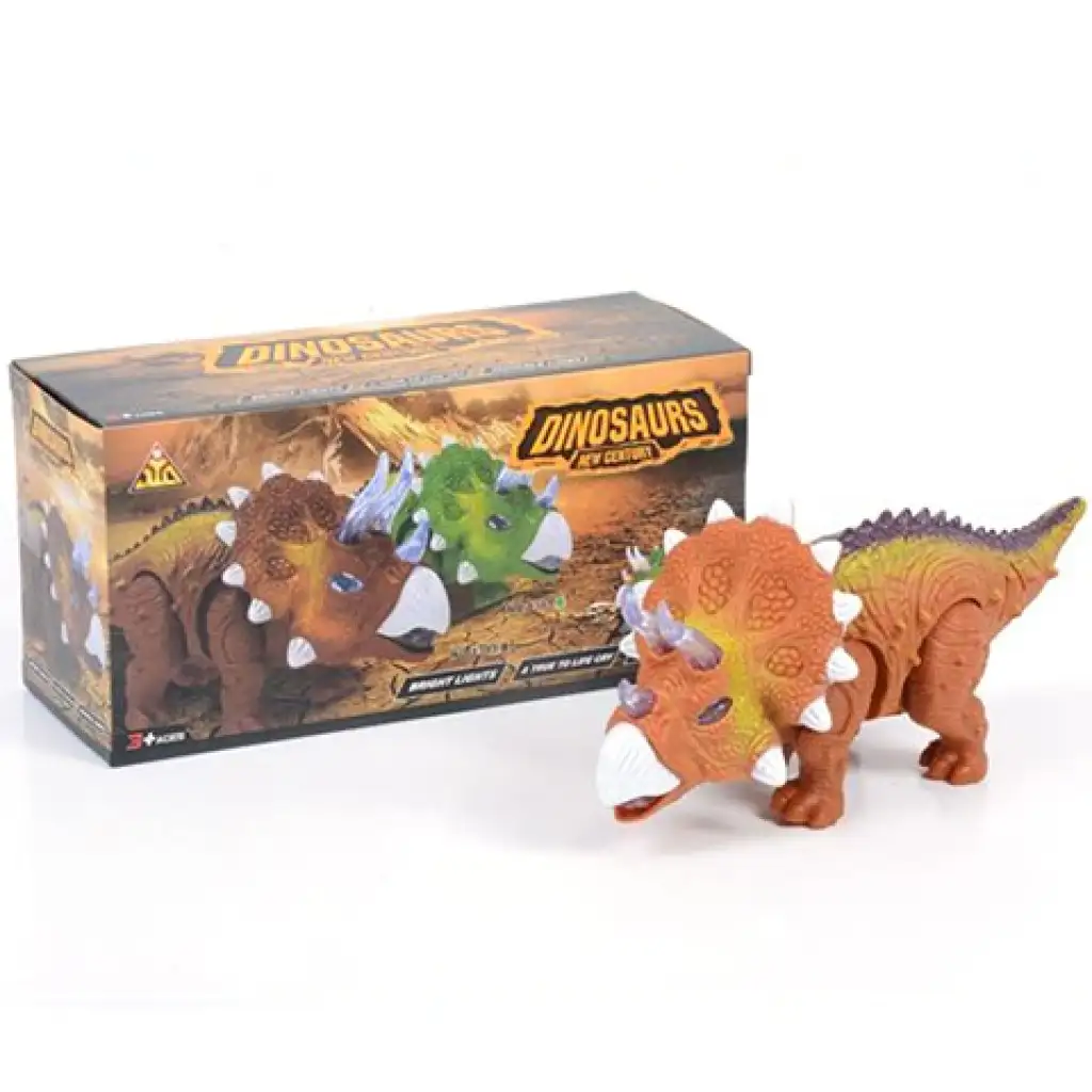 imagen de Figura de dinosaurio Triceratops con efectos de luz 1