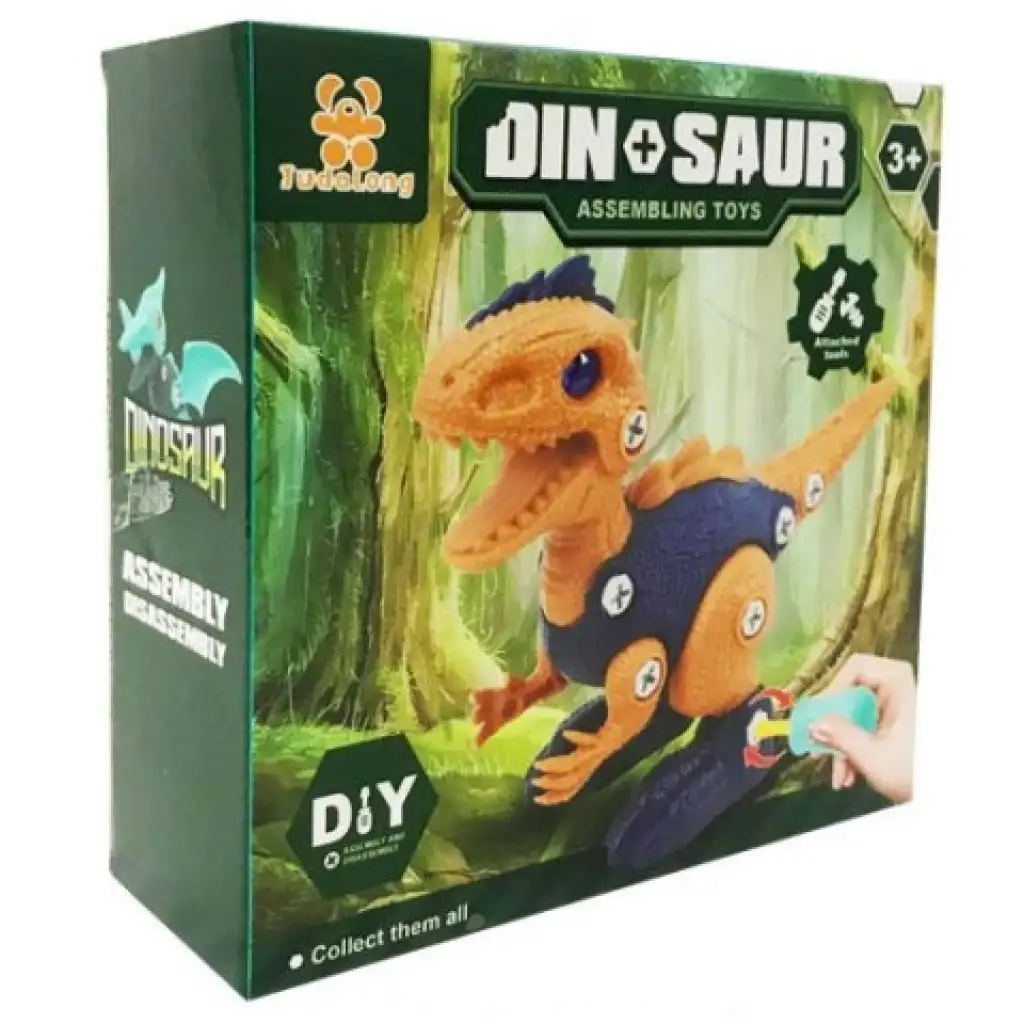 imagen de Figura de dinosaurio Velociraptor atornillable DIY 1