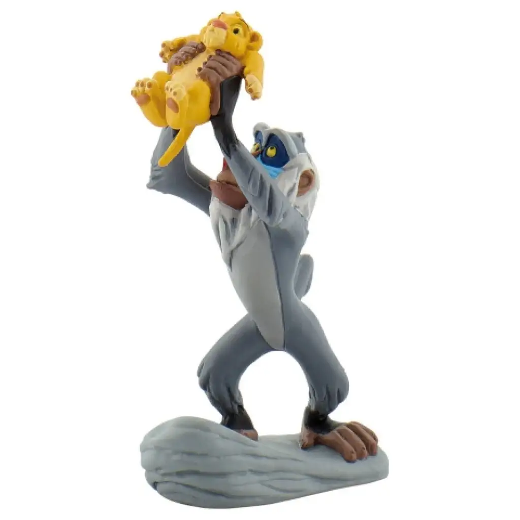 imagen de Figura de juego Rafiki con el cachorro Simba de El Rey León - Bullyland 1