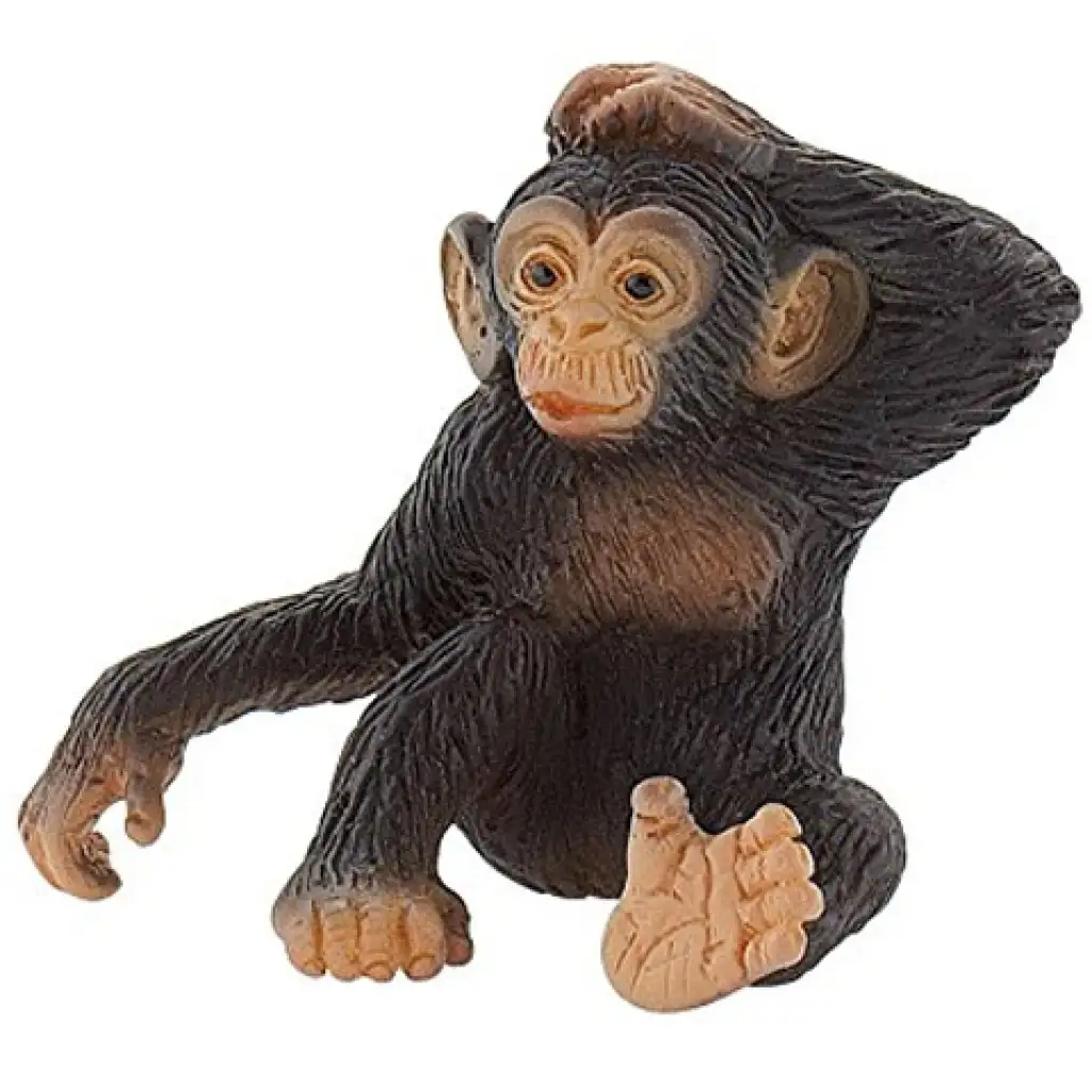imagen de Figura de juguete de cría de chimpancé - Bullyland 1