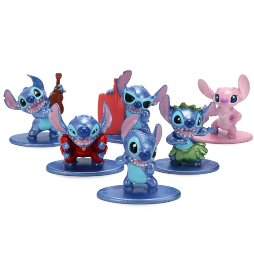 imagen de Figura de metal Nano de Disney Stitch set de 6 piezas - Jada Toys 2