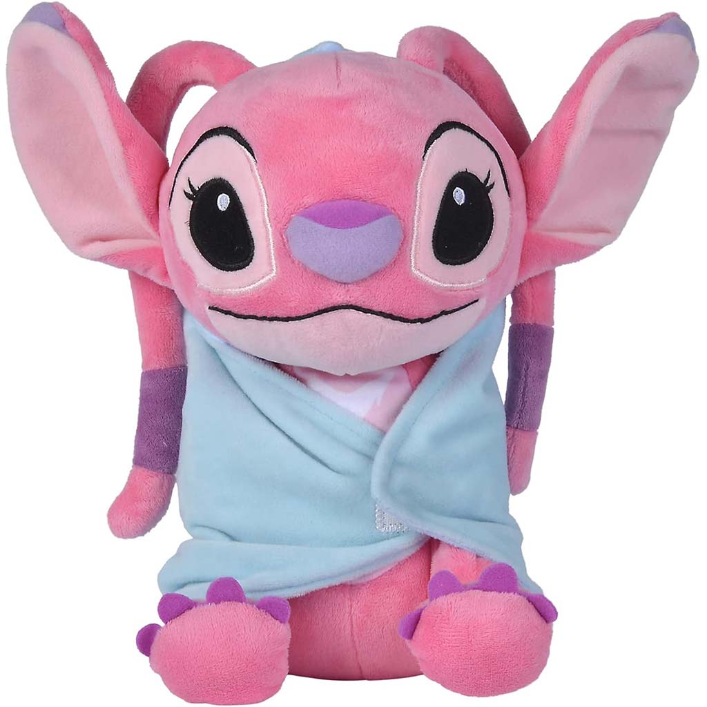 imagen de Figura de peluche Disney Stitch Ángel con manta de 25 cm - Simba Toys 2