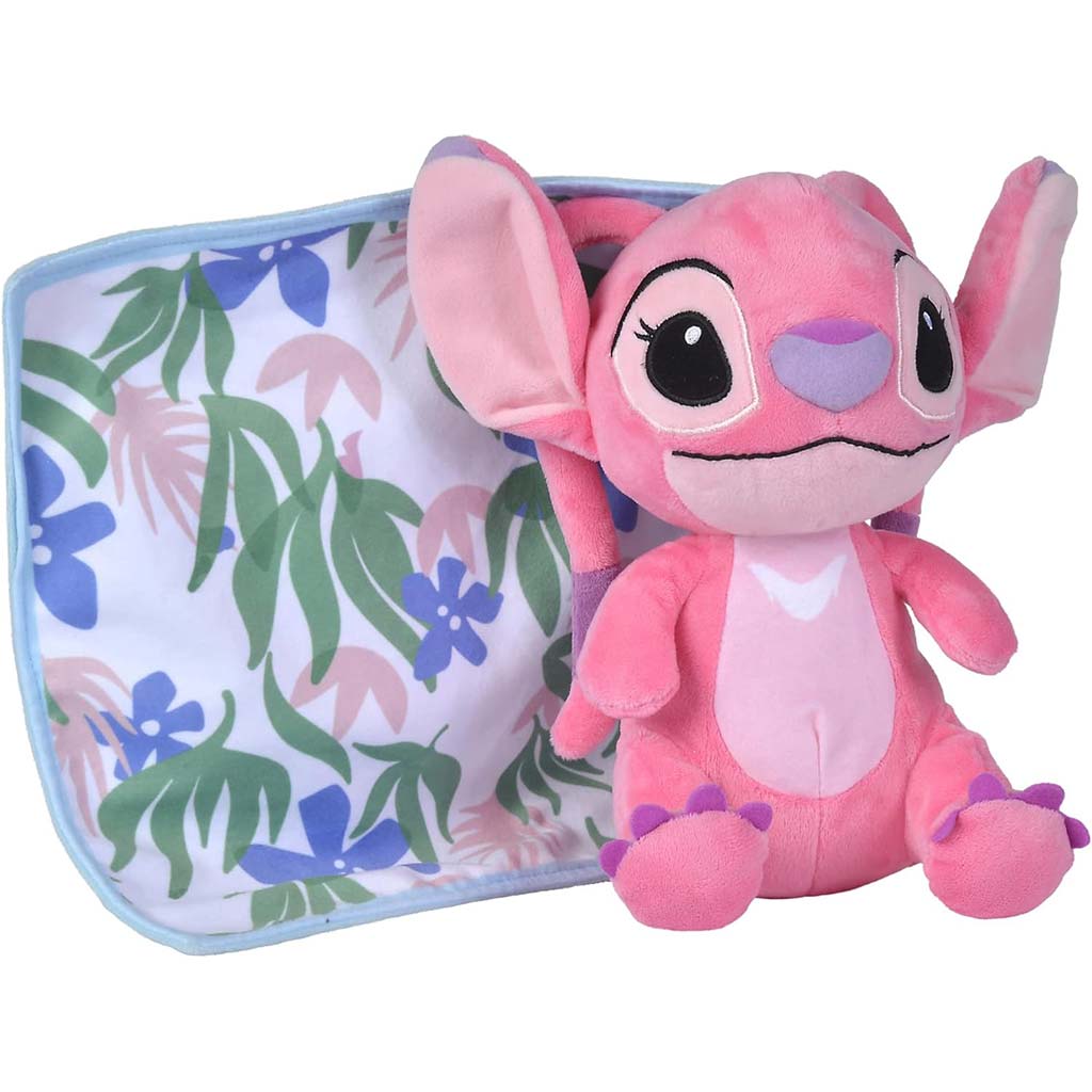 imagen de Figura de peluche Disney Stitch Ángel con manta de 25 cm - Simba Toys 1