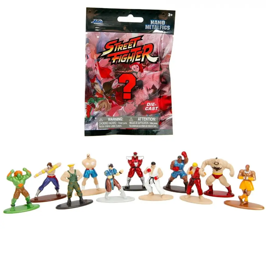imagen de Figuras metálicas nano sorpresa Street Fighter 1ud - Simba Toys 1