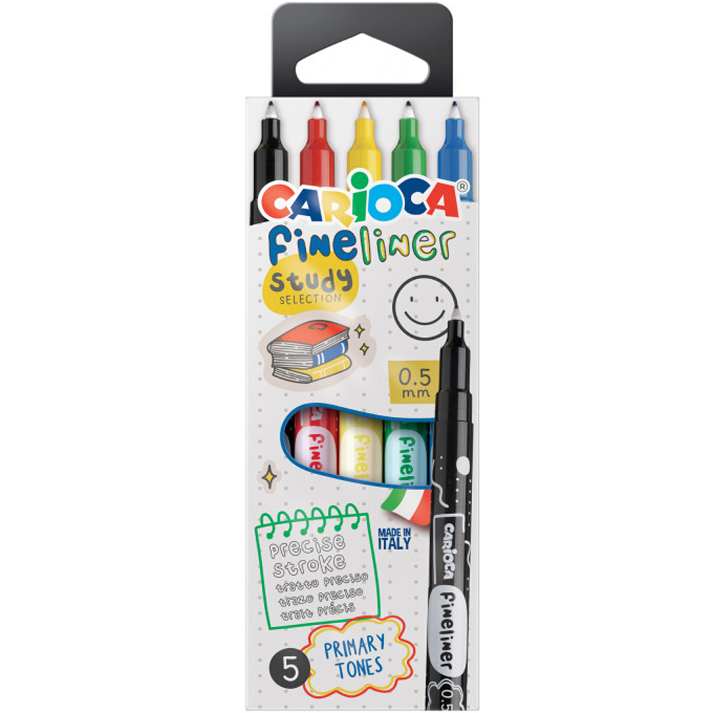 imagen de Fineliner Study Selection set de 5 marcadores de punta fina 0,5mm - Carioca 1
