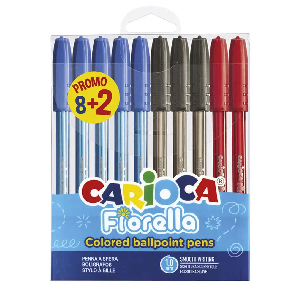 imagen de Fiorella set de bolígrafos de 10 piezas multicolor - Carioca 1