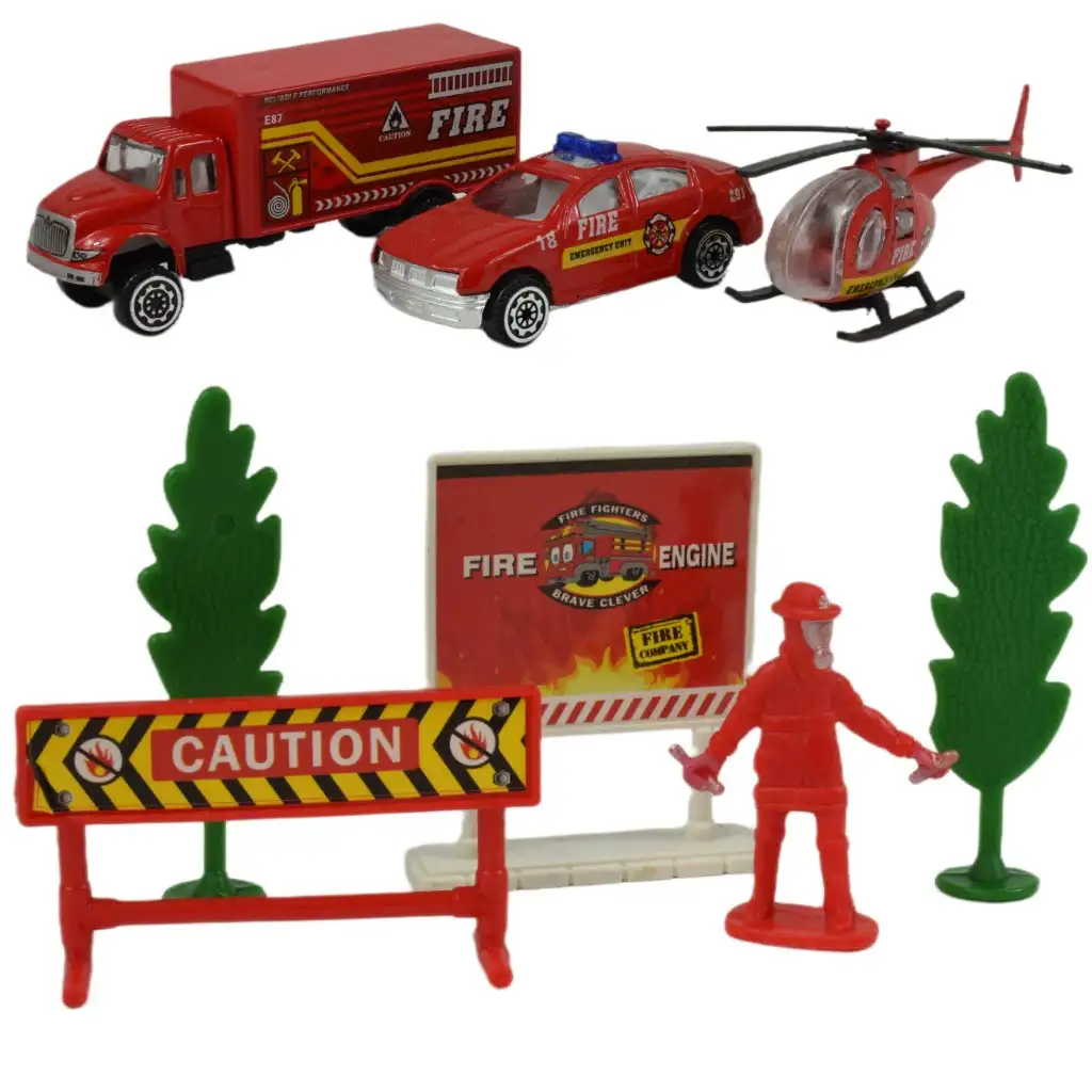 imagen de Fire Crew: Set de coche de bomberos con accesorios 2