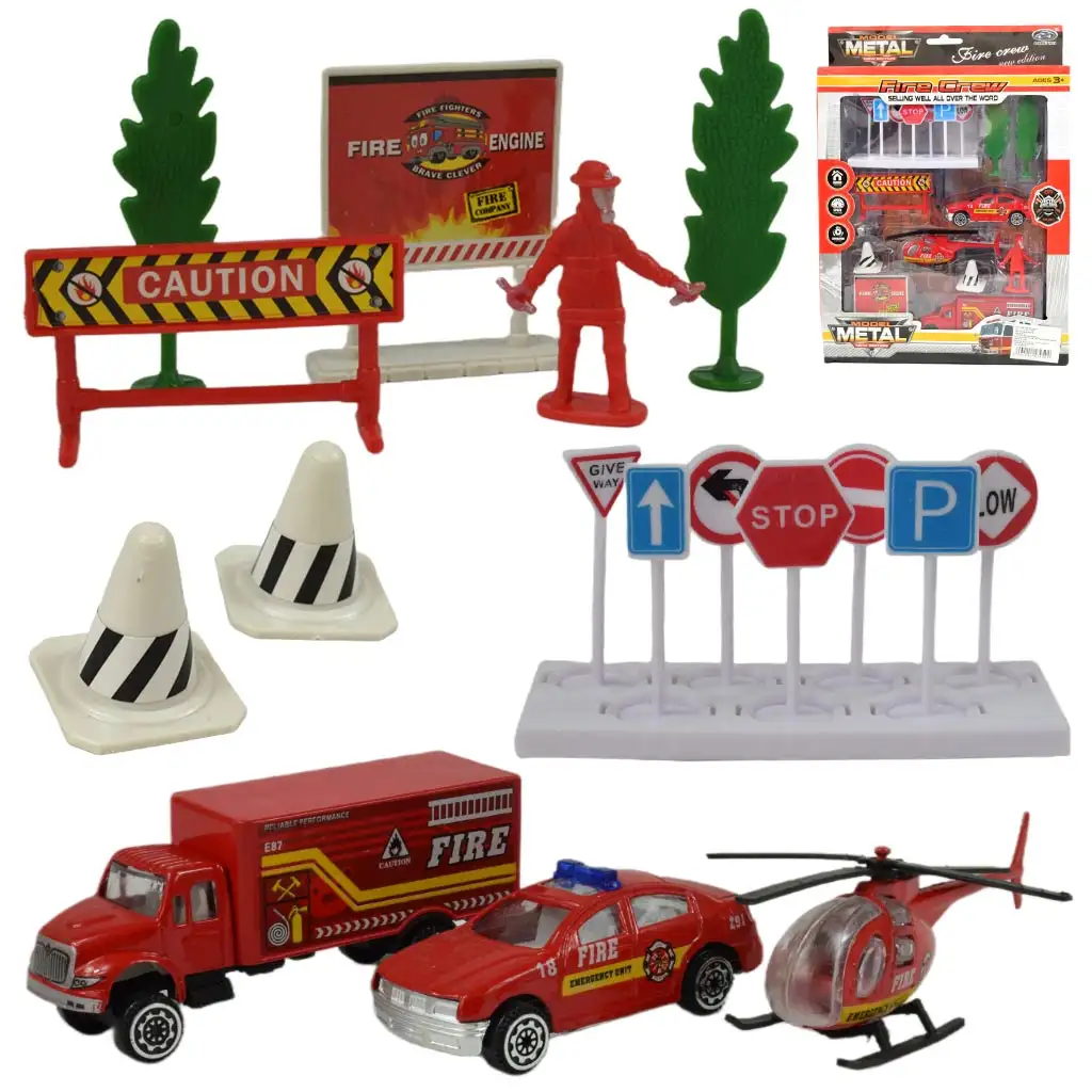 imagen de Fire Crew: Set de coche de bomberos con accesorios 1