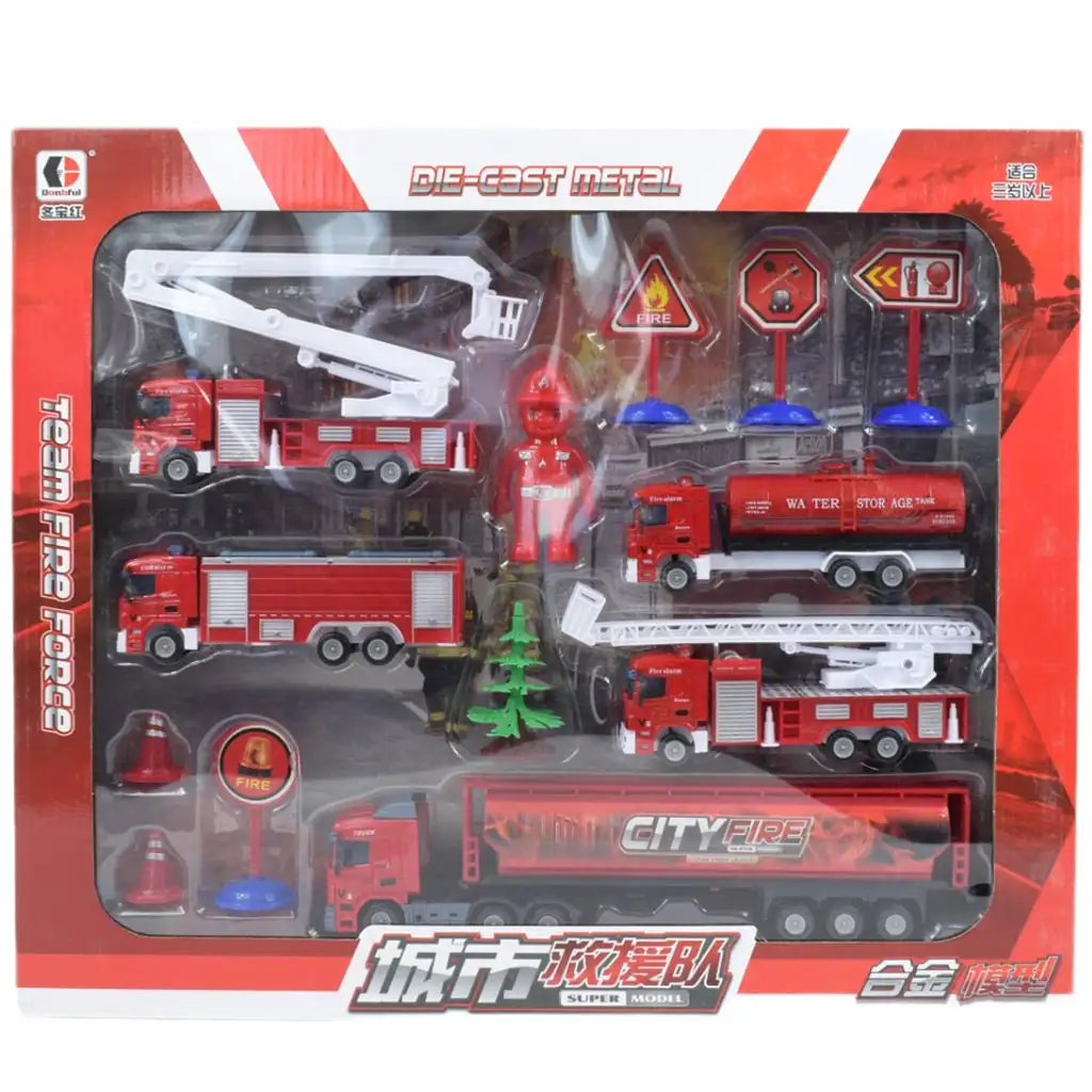imagen de Fire Force: Set de vehículos de bomberos con accesorios 7