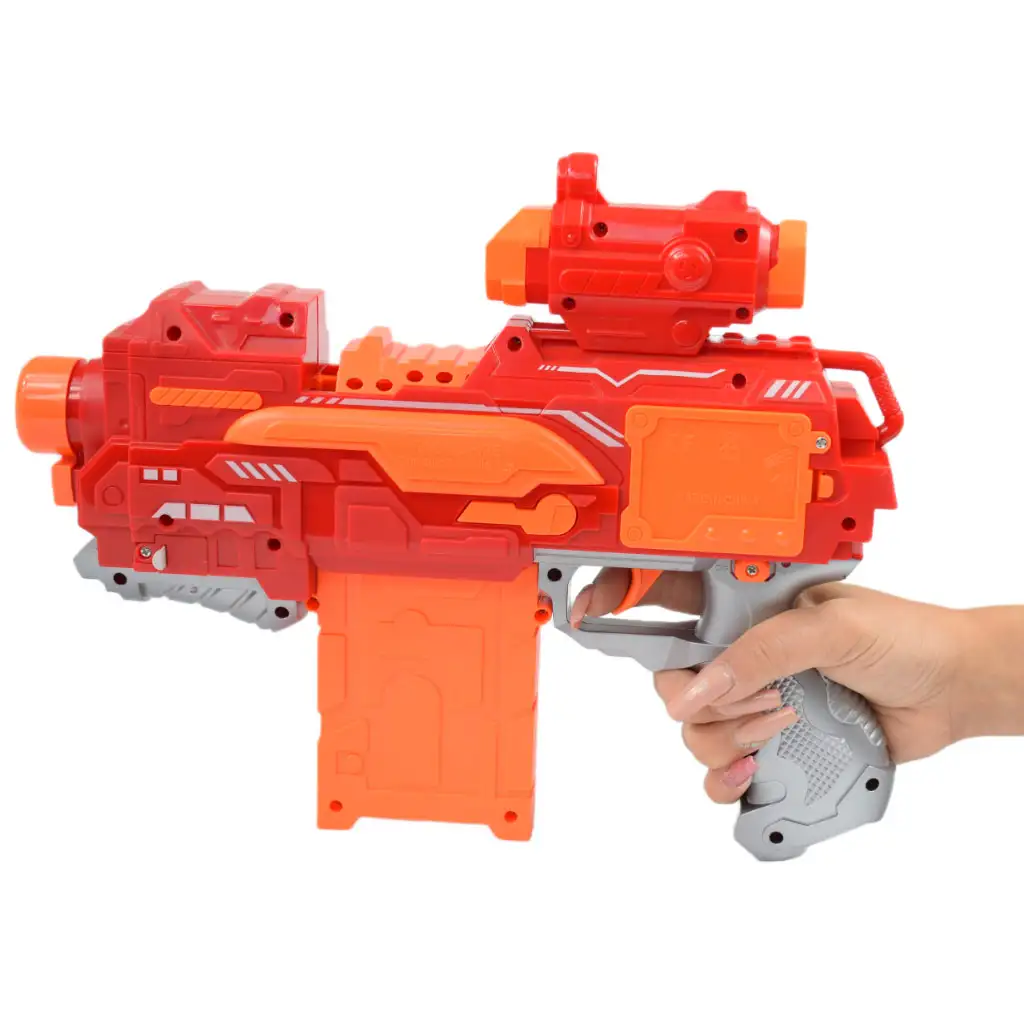 imagen de Fire Storm: Arma de dardos de espuma eléctrica con balas y luz 33cm 4
