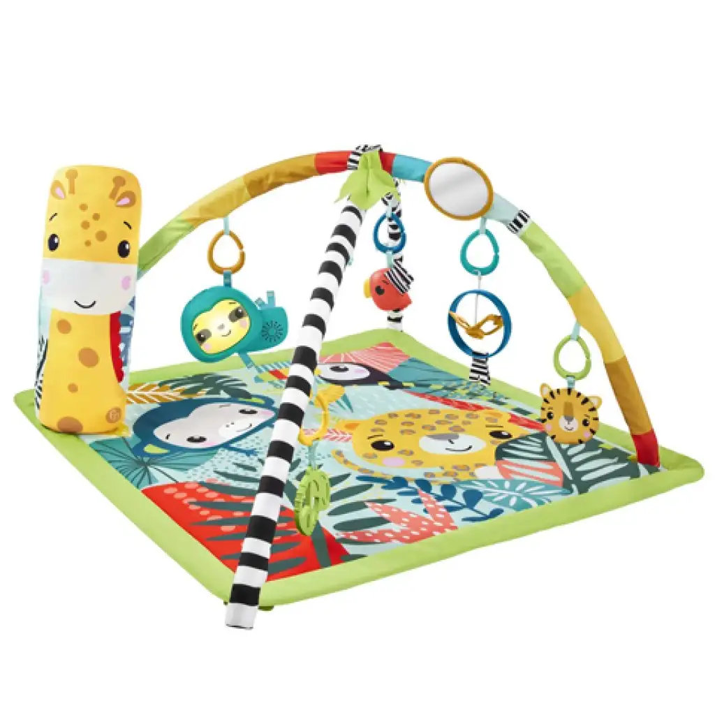 imagen de Fisher-Price: Alfombra de juego 3 en 1 con perezoso musical y almohada de barriga - Mattel 2