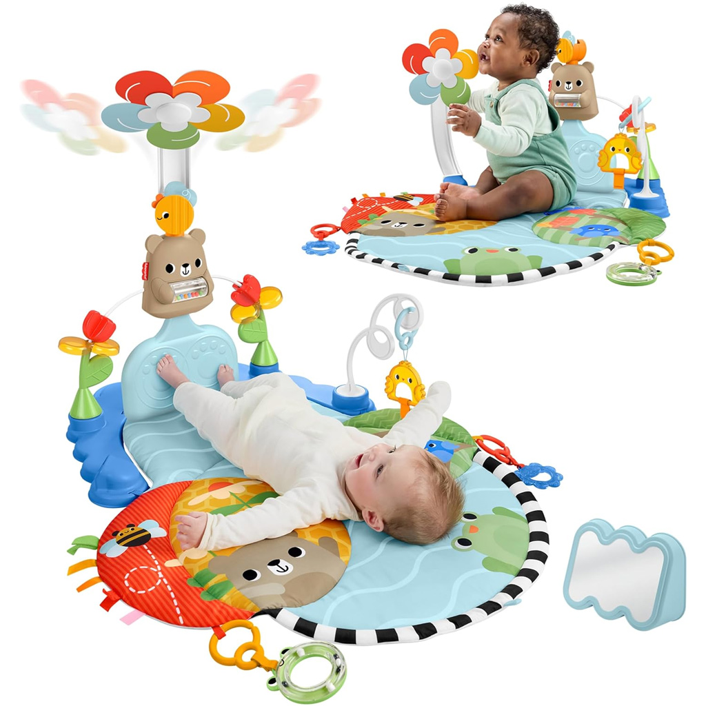 imagen de Fisher-Price: Alfombra de juego interactiva de osito - Mattel 2