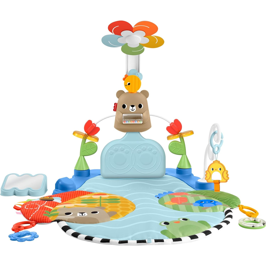 imagen de Fisher-Price: Alfombra de juego interactiva de osito - Mattel 1