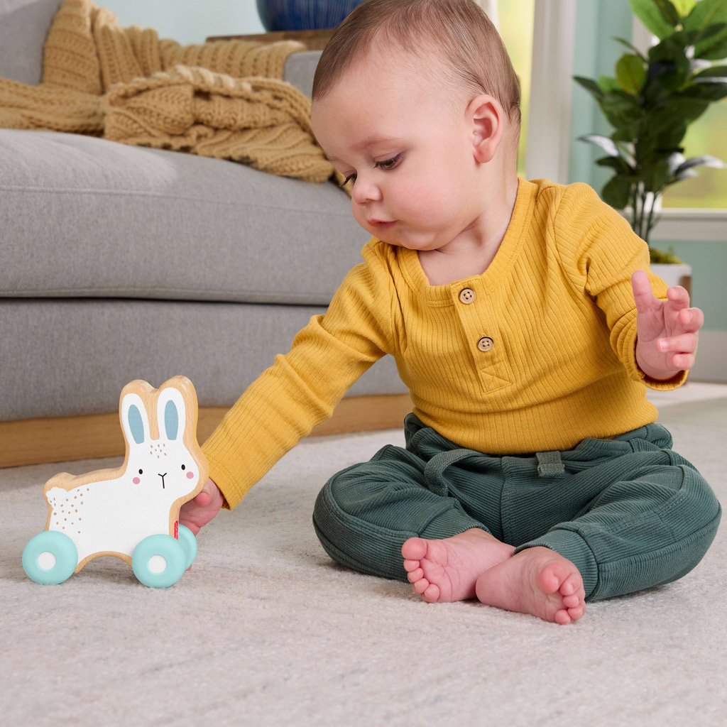 imagen de Fisher-Price: Conejito de madera para empujar - Mattel 3