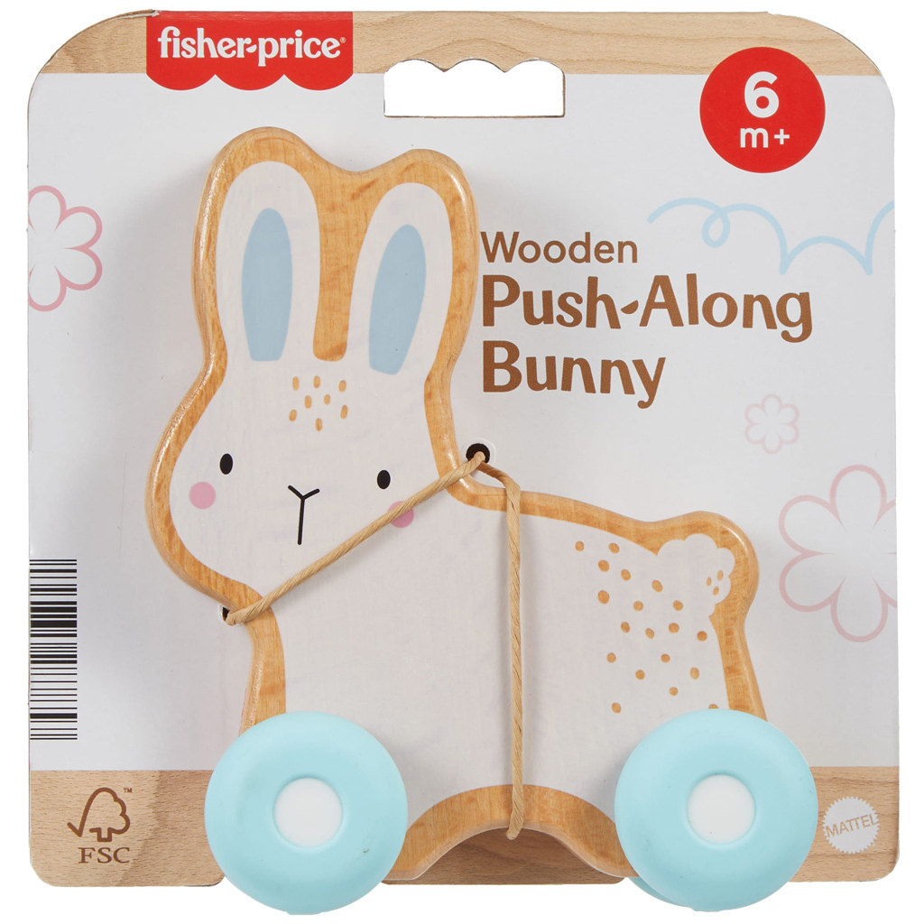 imagen de Fisher-Price: Conejito de madera para empujar - Mattel 1