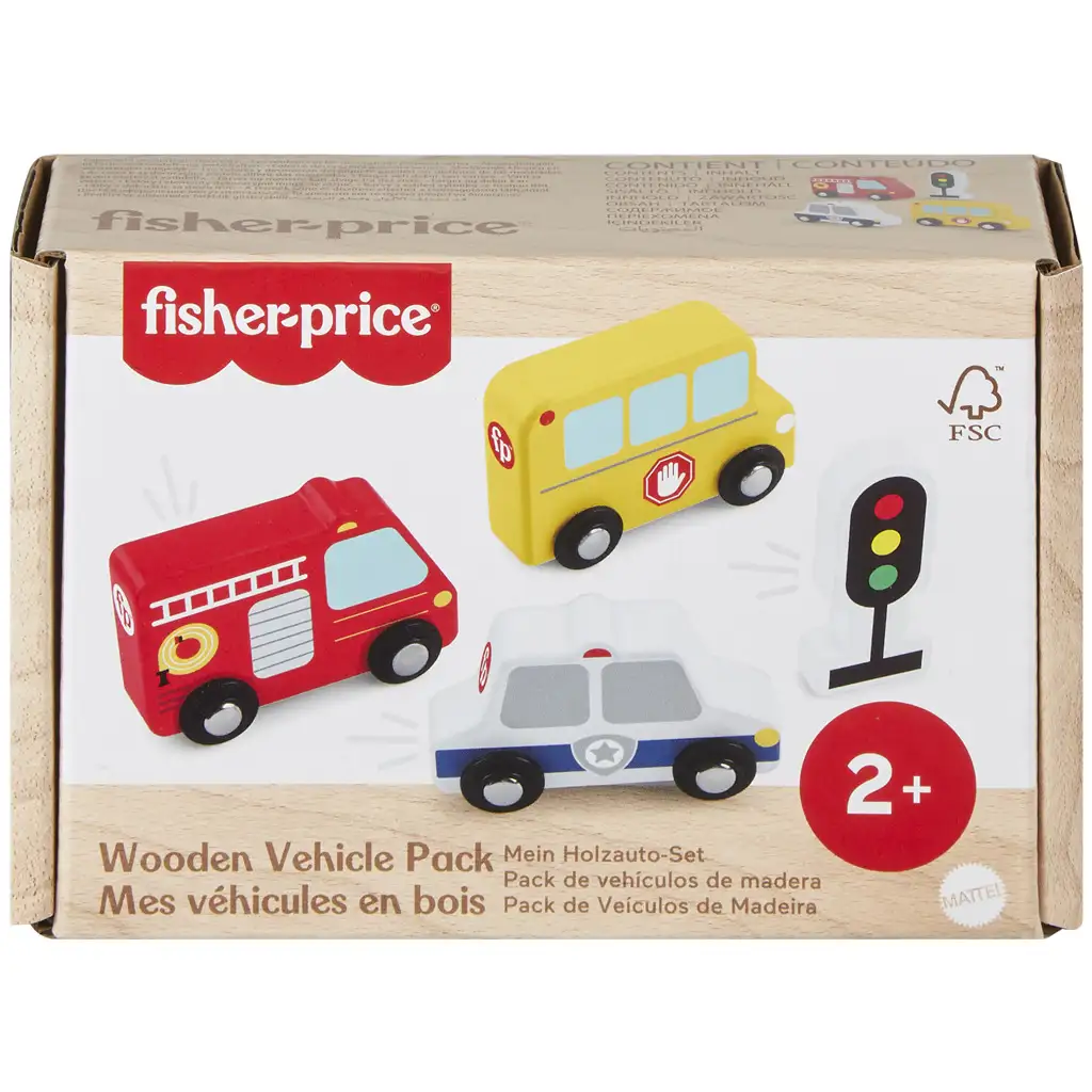 imagen de Fisher-Price: Conjunto de coches de madera - Mattel 1