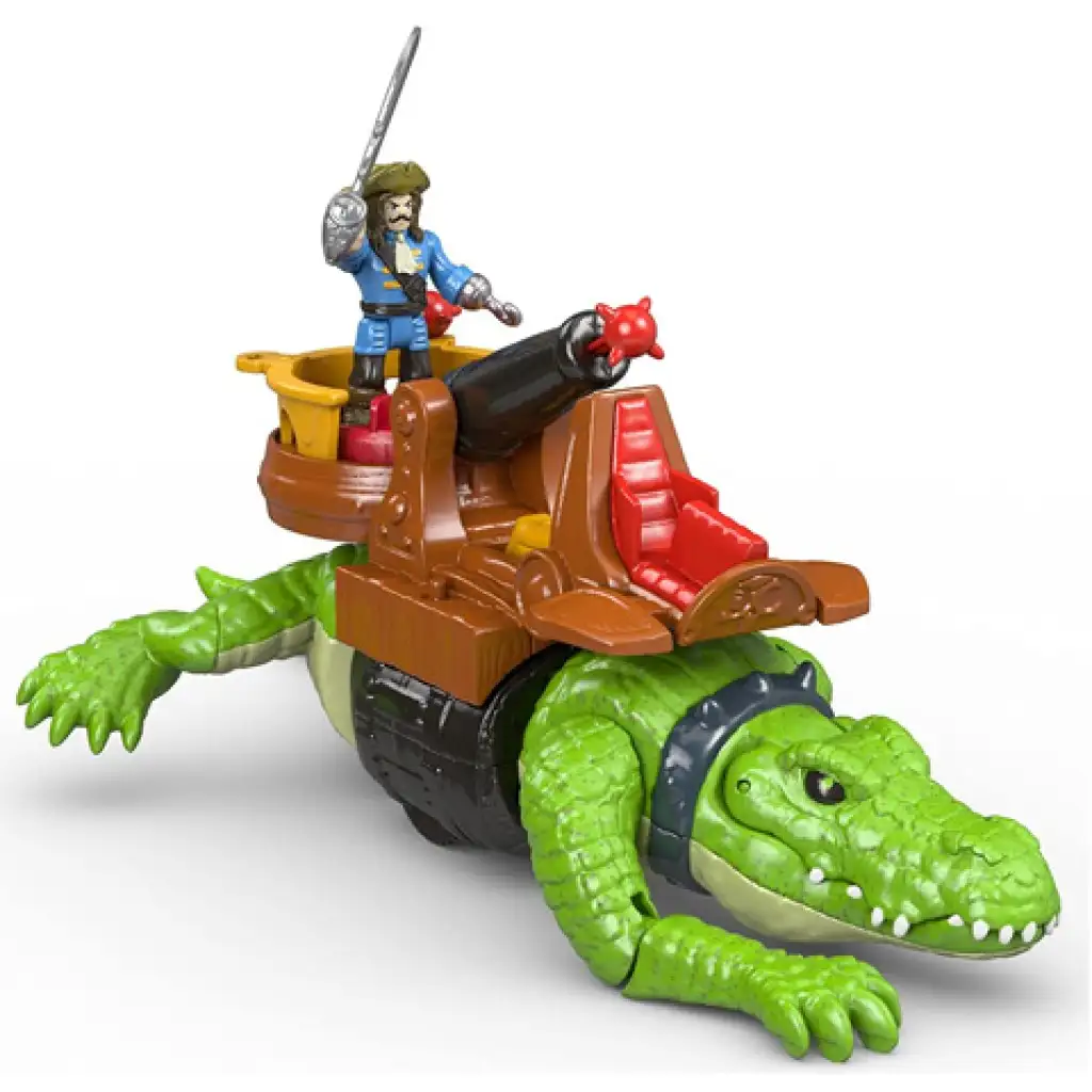 imagen de Fisher-Price: Imaginext cocodrilo y set de juego del Capitán Hook - Mattel 3